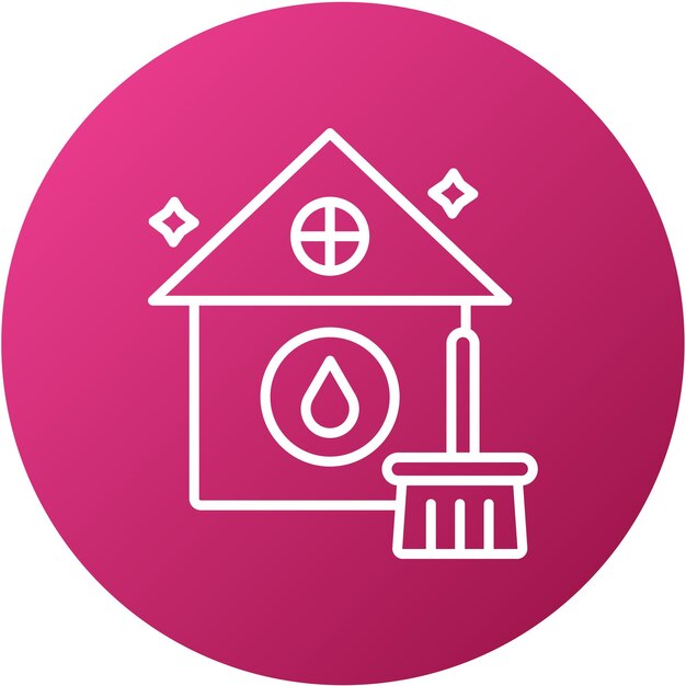 Diseño vectorial Estilo del icono de limpieza de daños por agua