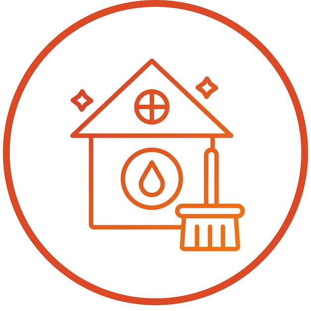 Diseño vectorial Estilo del icono de limpieza de daños por agua