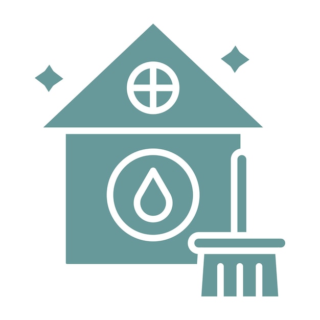 Diseño vectorial Estilo del icono de limpieza de daños por agua