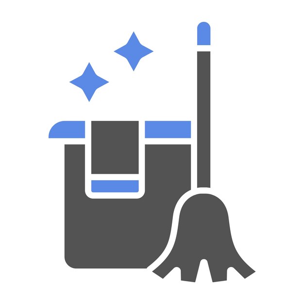 Diseño vectorial de estilo de icono de limpieza del hogar