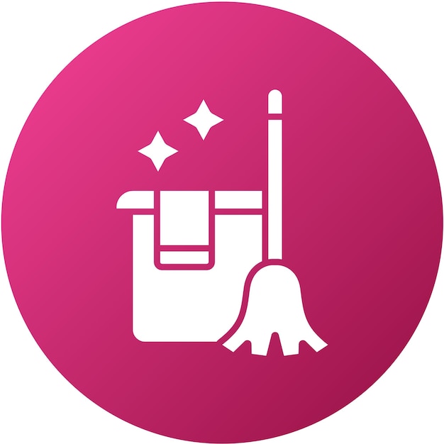 Diseño vectorial de estilo de icono de limpieza del hogar