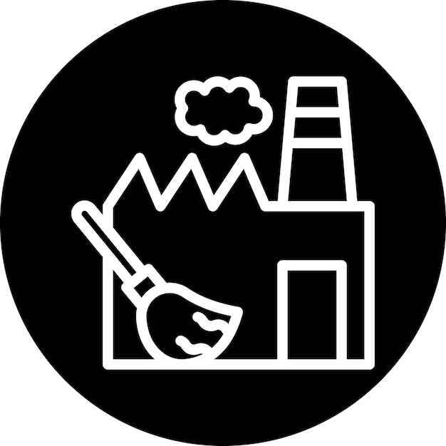 Diseño vectorial Estilo de icono de limpieza industrial