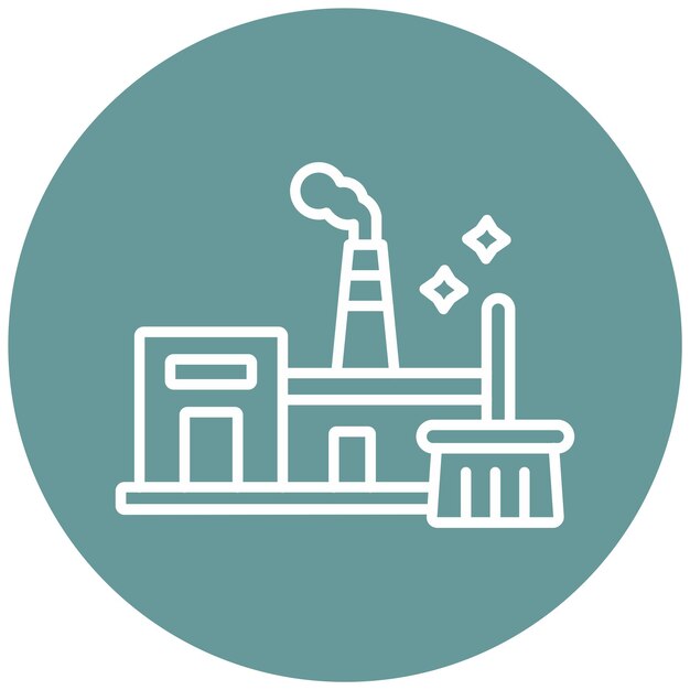 Diseño vectorial Estilo de icono de limpieza industrial
