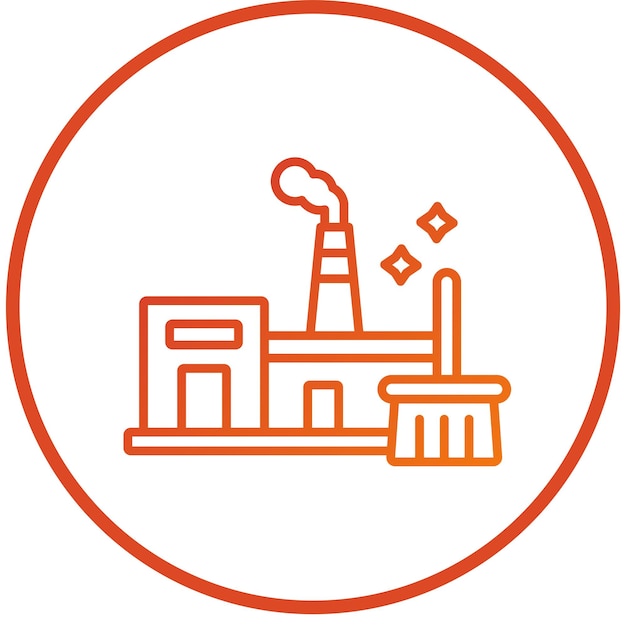 Diseño vectorial Estilo de icono de limpieza industrial