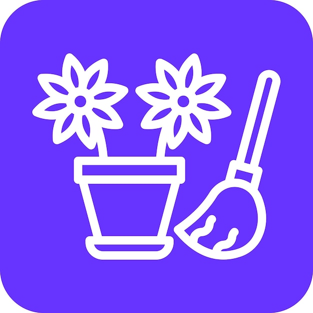 Diseño vectorial Estilo del icono de limpieza de primavera