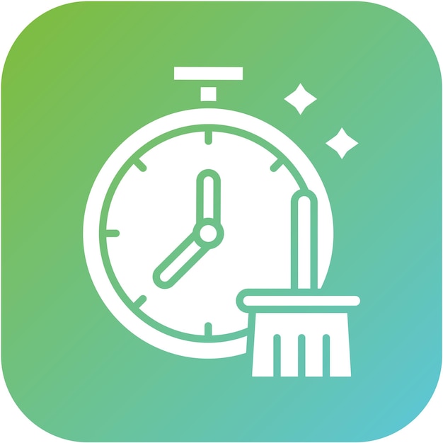 Diseño vectorial Estilo de icono de limpieza de último minuto