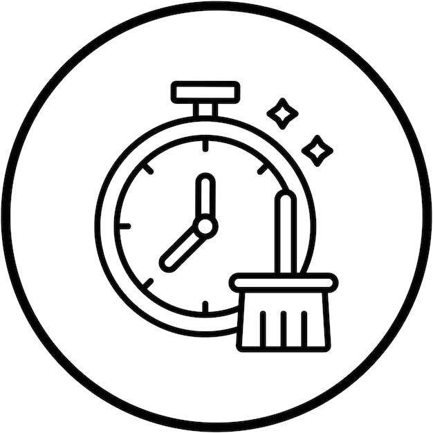 Diseño vectorial Estilo de icono de limpieza de último minuto