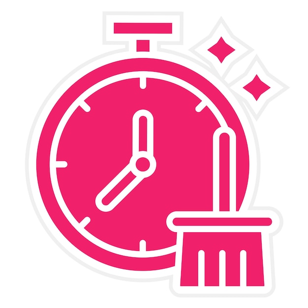Diseño vectorial Estilo de icono de limpieza de último minuto