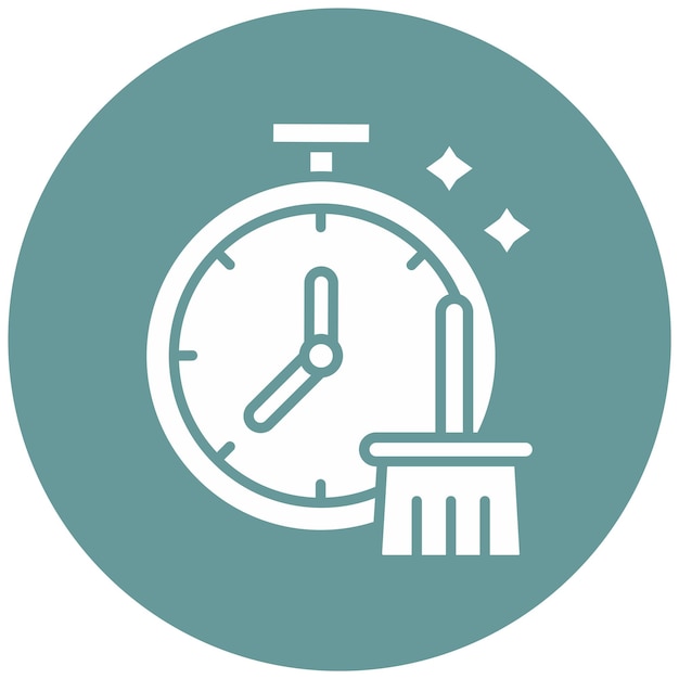 Diseño vectorial Estilo de icono de limpieza de último minuto