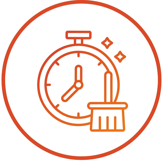 Diseño vectorial Estilo de icono de limpieza de último minuto
