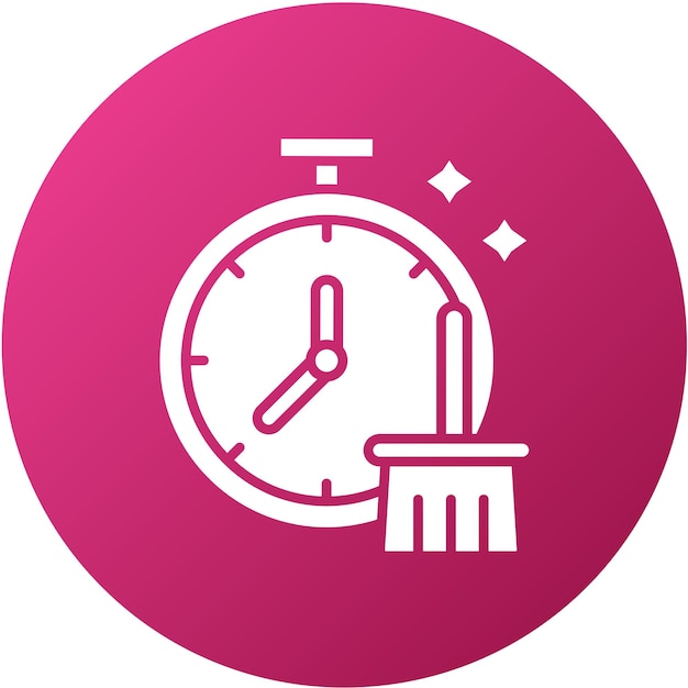 Diseño vectorial Estilo de icono de limpieza de último minuto