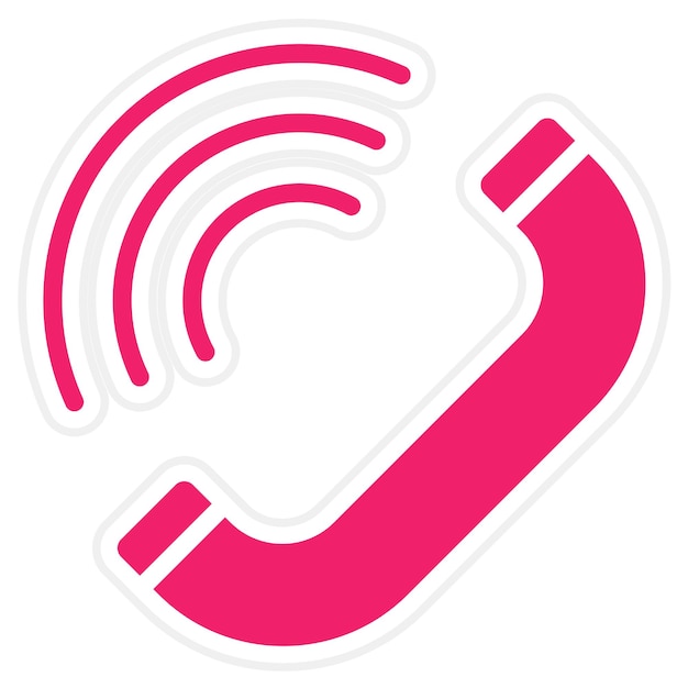 Diseño vectorial Estilo del icono de la línea telefónica