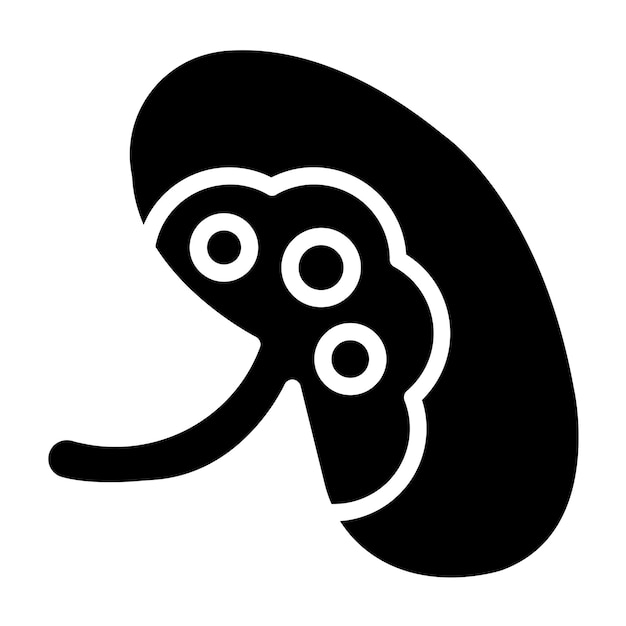 Diseño vectorial del estilo del icono del linfoma