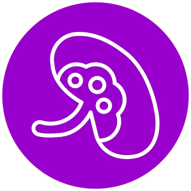 Diseño vectorial del estilo del icono del linfoma