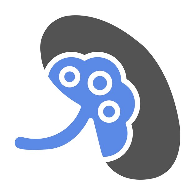 Diseño vectorial del estilo del icono del linfoma