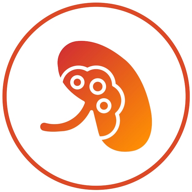 Diseño vectorial del estilo del icono del linfoma