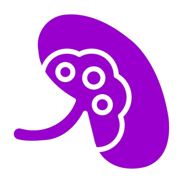Diseño vectorial del estilo del icono del linfoma