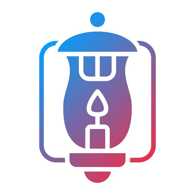 Diseño vectorial Estilo del icono de la linterna del desierto