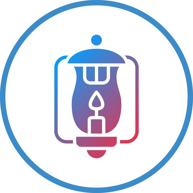 Diseño vectorial Estilo del icono de la linterna del desierto