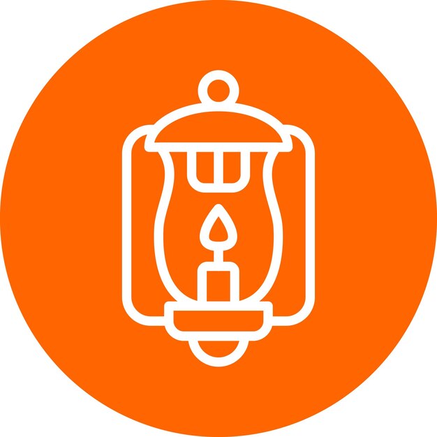 Diseño vectorial Estilo del icono de la linterna del desierto
