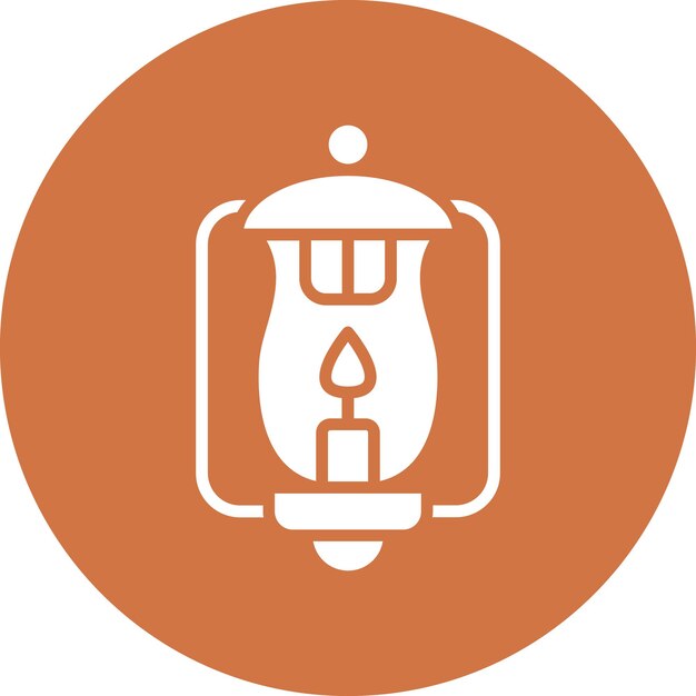 Diseño vectorial Estilo del icono de la linterna del desierto
