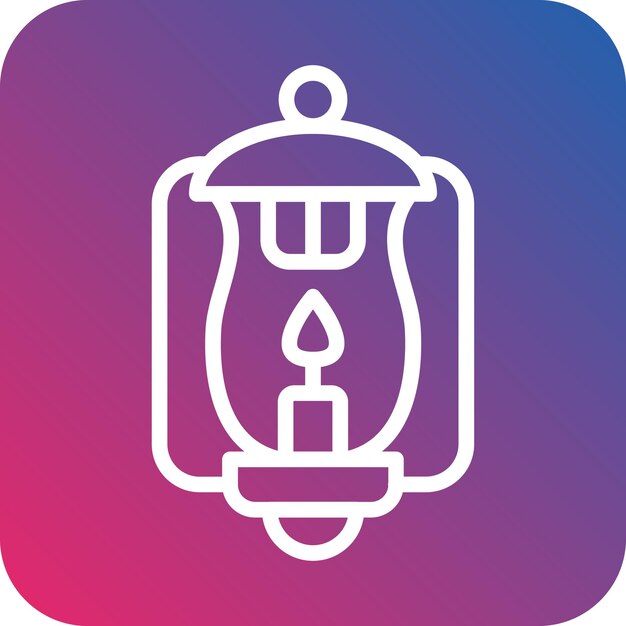 Diseño vectorial Estilo del icono de la linterna del desierto