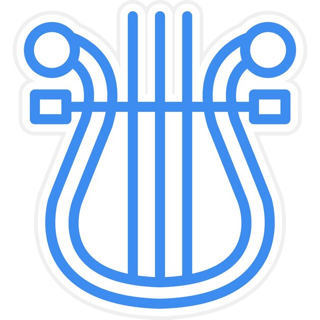 Diseño vectorial Estilo del icono de la lira