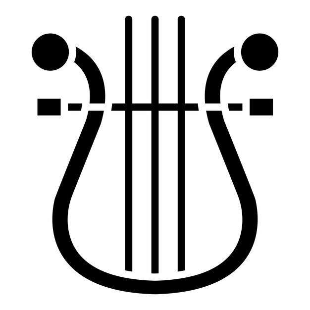 Diseño vectorial Estilo del icono de la lira