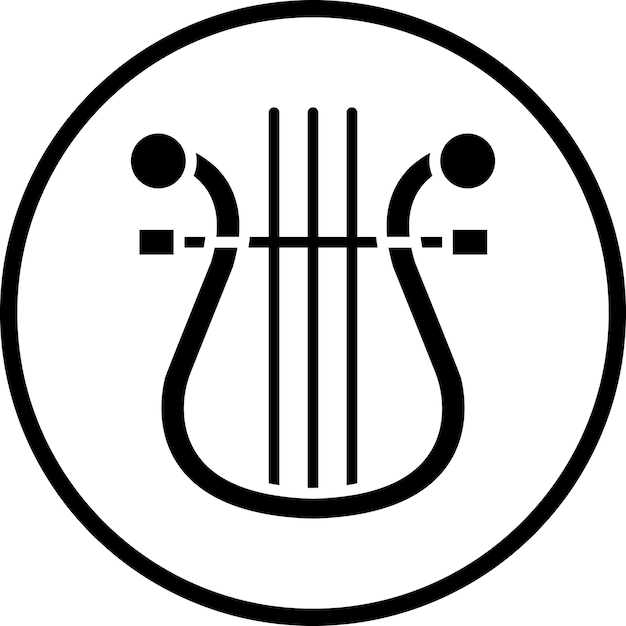 Diseño vectorial Estilo del icono de la lira