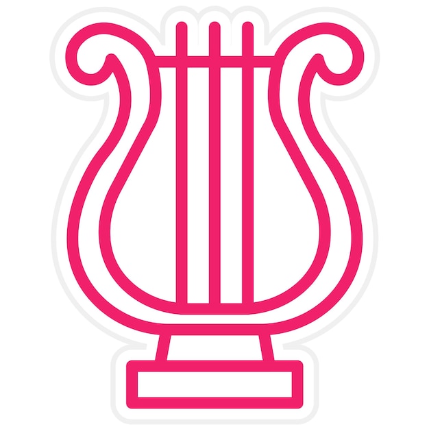Diseño vectorial Estilo del icono de la lira