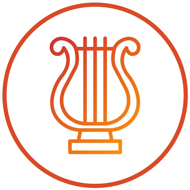 Diseño vectorial Estilo del icono de la lira