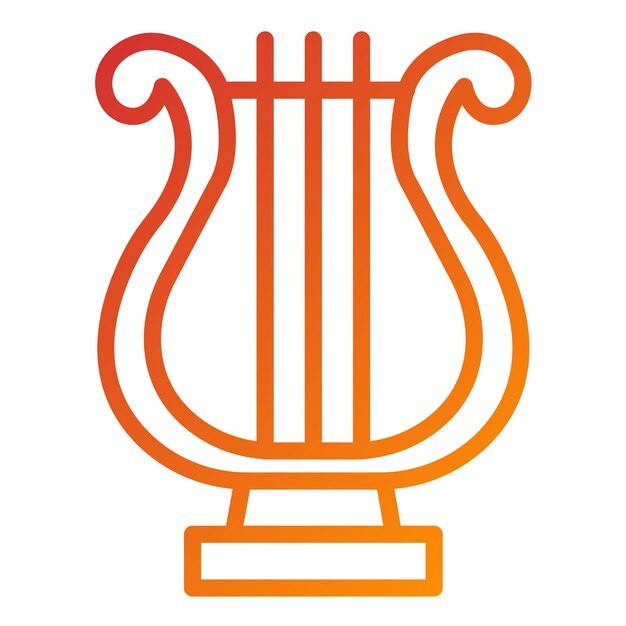 Diseño vectorial Estilo del icono de la lira