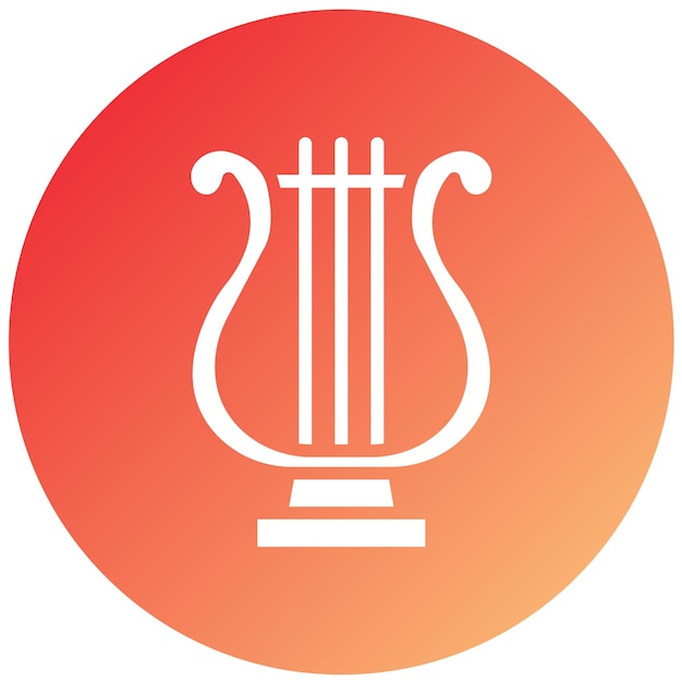 Diseño vectorial Estilo del icono de la lira