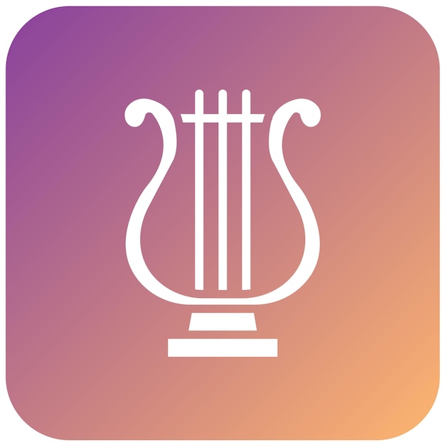 Diseño vectorial Estilo del icono de la lira
