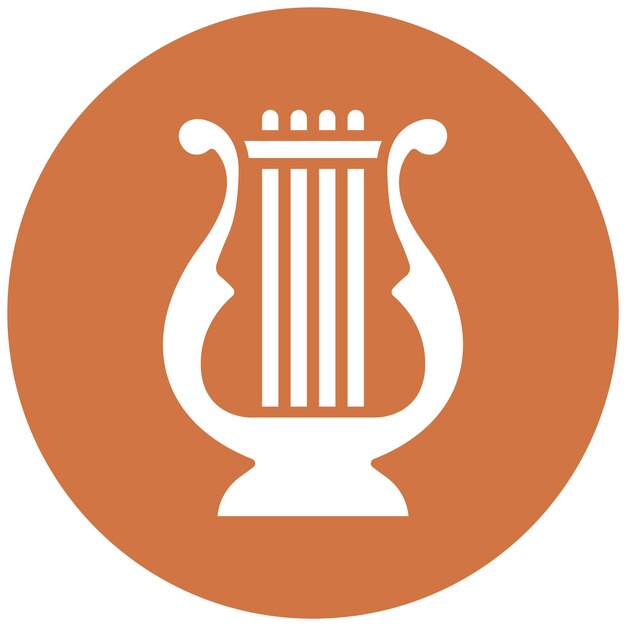 Diseño vectorial Estilo del icono de la lira