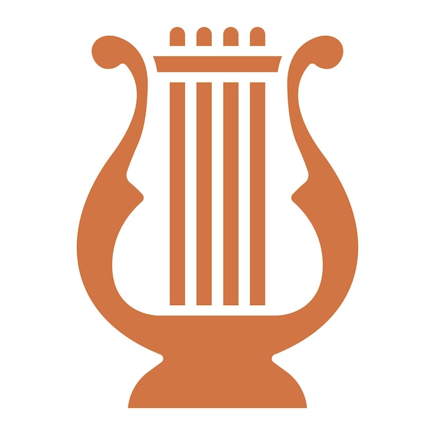 Diseño vectorial Estilo del icono de la lira