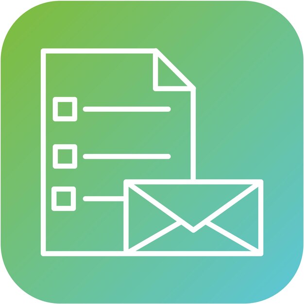 Diseño vectorial Estilo del icono de la lista de correo electrónico