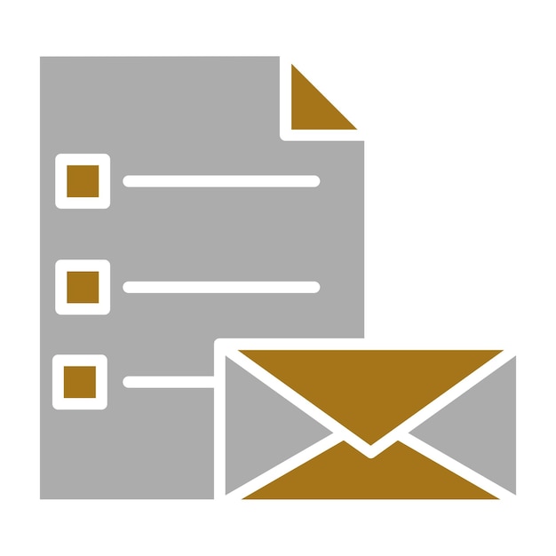 Diseño vectorial Estilo del icono de la lista de correo electrónico