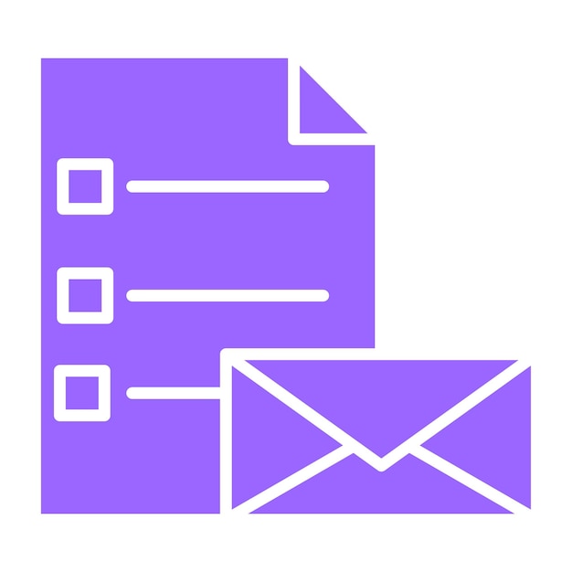 Diseño vectorial Estilo del icono de la lista de correo electrónico