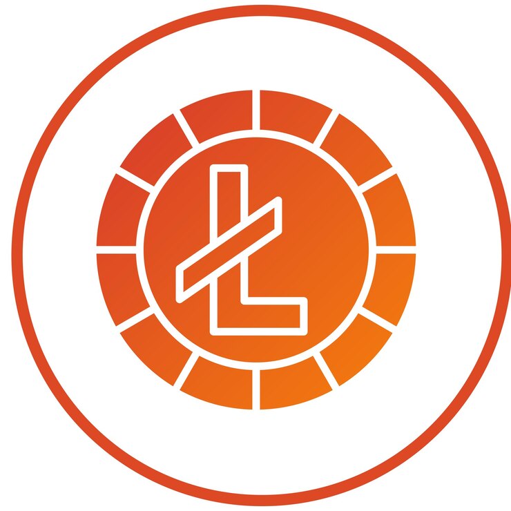 Vector diseño vectorial del estilo del icono de litecoin