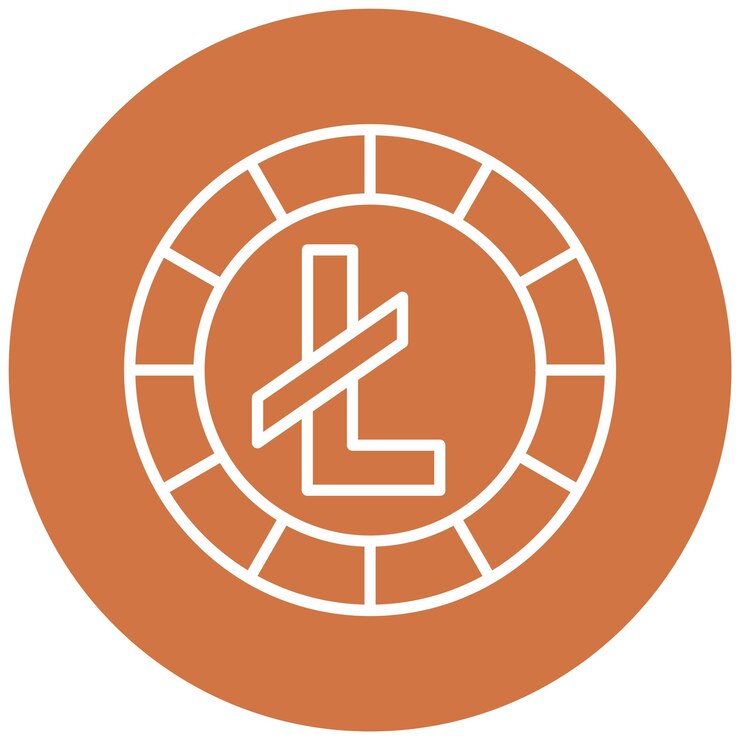 Vector diseño vectorial del estilo del icono de litecoin