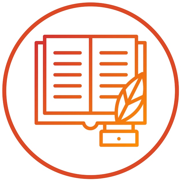 Diseño vectorial Estilo de icono de literatura clásica