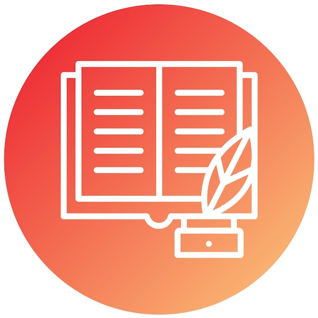 Diseño vectorial Estilo de icono de literatura clásica
