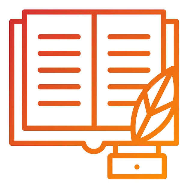 Diseño vectorial Estilo de icono de literatura clásica