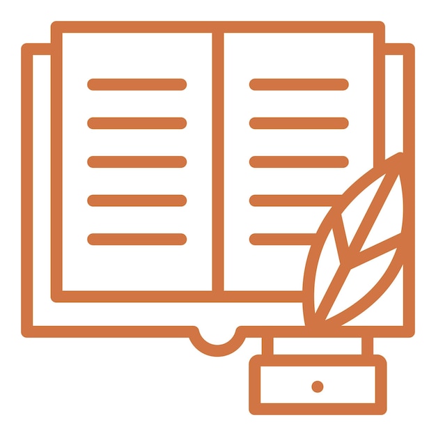Diseño vectorial Estilo de icono de literatura clásica