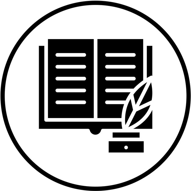 Diseño vectorial Estilo de icono de literatura clásica