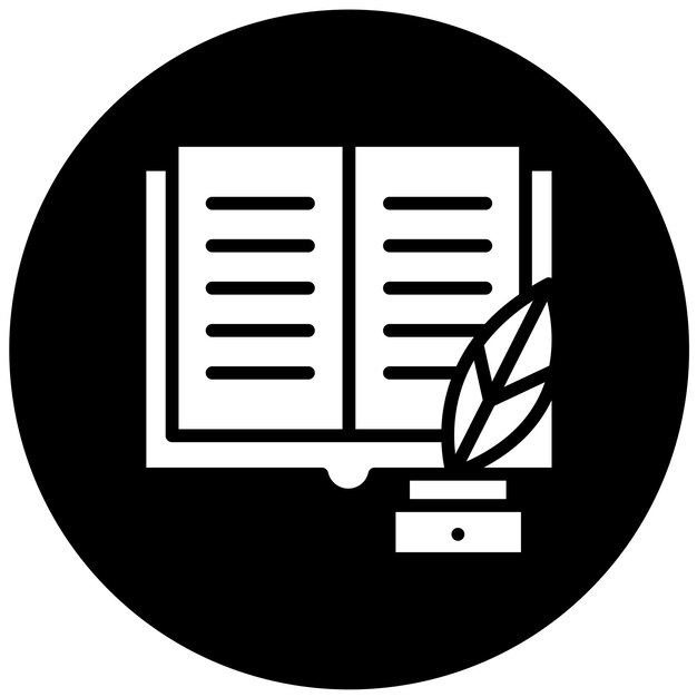 Diseño vectorial Estilo de icono de literatura clásica