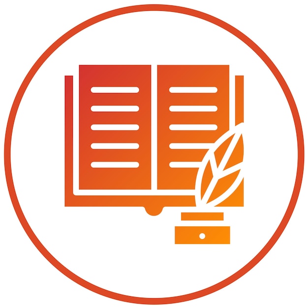Diseño vectorial Estilo de icono de literatura clásica