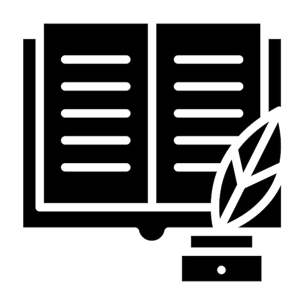 Diseño vectorial Estilo de icono de literatura clásica