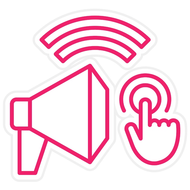 Diseño vectorial de estilo de icono de llamada a la acción